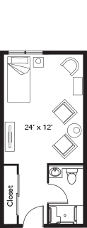 Assisted Living Floor Plan Studio A