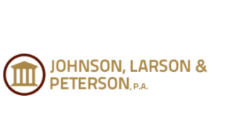 Johnson, Larson & Peterson, P.A. logo with a courthouse column icon and gold company name text.