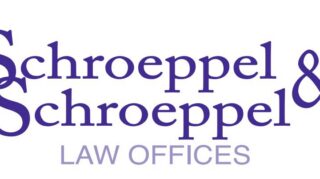 Schroeppel & Schroeppel Law Offices logo with stylized purple lettering and light purple subtitle text.